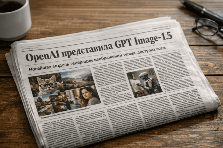 Рендер текста на газете